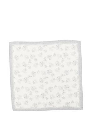 Eleventy floral-print pocket square - Neutrals