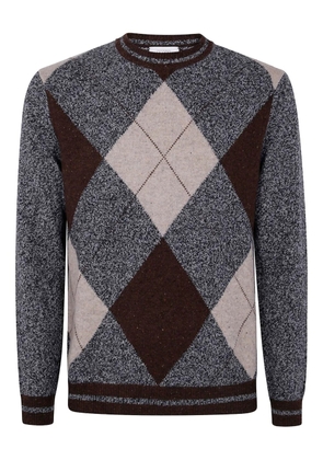 Ballantyne argyle-pattern wool sweater - Grey