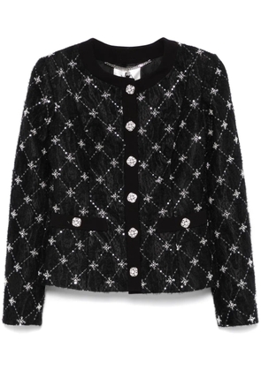 NISSA embroidered jacquard jacket - Black