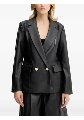 Armani Exchange zip detail double-breasted jacket - Black