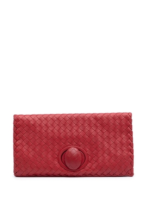 Bottega Veneta Pre-Owned 2012-2025 Nappa Intrecciato Turn Lock clutch bag - Red