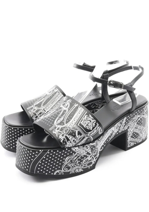 Hermès Pre-Owned 10s Kervera platform sandals - Black