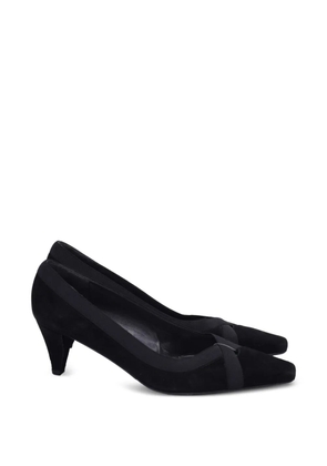Stuart Weitzman point-toe suede heeled pumps - Black
