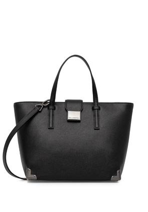 Karl Lagerfeld logo-plaque tote bag - Black