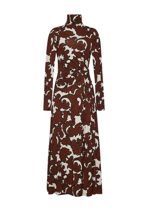 Cara Cara floral-print turtleneck dress - Brown