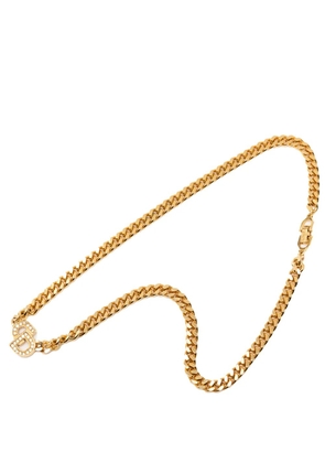 Christian Dior Pre-Owned 2000-2025 Gold Plated Rhinestones CD Logo Necklace costume necklace