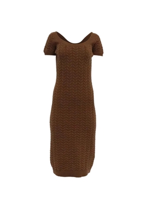 Max Mara Caramba knitted midi dress - Brown