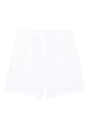 Marc O'Polo flat-front linen shorts - White