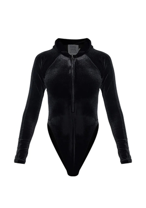 VETEMENTS zip-fastening hooded bodysuit - Black
