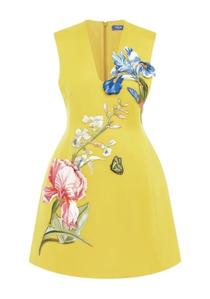 Leo Lin floral-butterfly mini dress - Yellow
