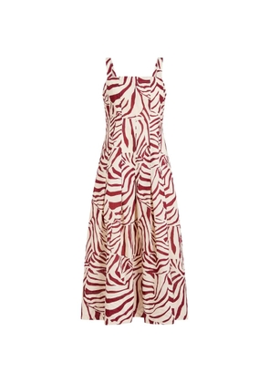 Marie Oliver Dixon zebra-print midi dress - Neutrals
