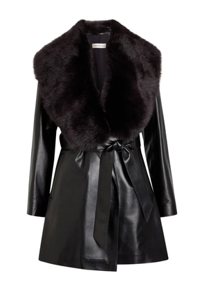 Nour Hammour belted coat - Black