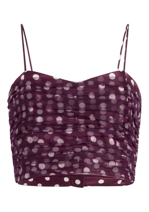 Cinq A Sept Camille polka dot camille top - Purple