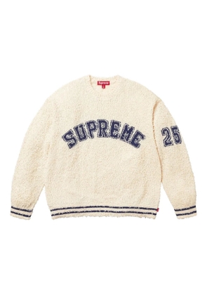 Supreme crew-neck textured sweatshirt - Neutrals