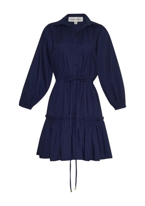 Cara Cara Robin button-detailed tiered mini dress - Blue