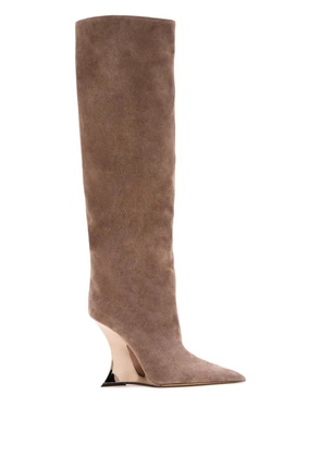 Paris Texas heel detail boots - Brown