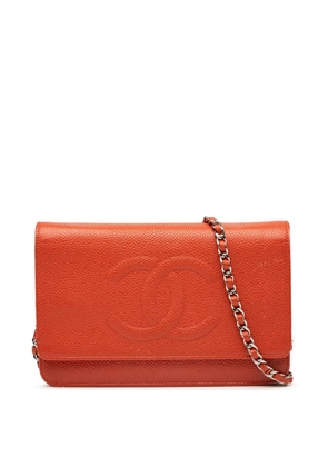 CHANEL Pre-Owned 2012-2013 CC Caviar Wallet On Chain crossbody bag - Orange
