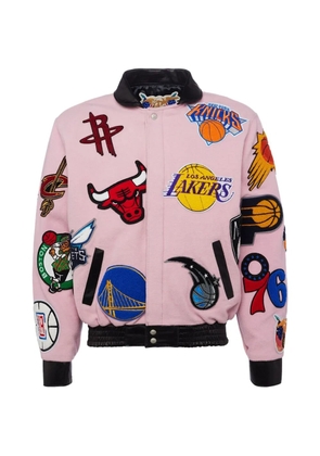 Jeff Hamilton NBA-patches bomber jacket - Pink