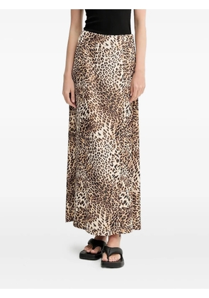 Gestuz GZleelo leopard-print midi skirt - Neutrals