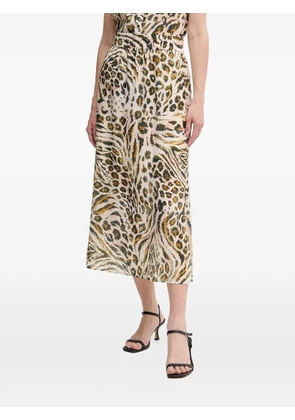Marc Aurel animal-print midi skirt - Neutrals