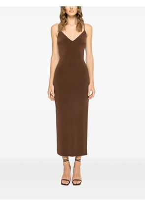 NISSA open-back midi dress - Brown