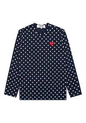 Comme Des Garçons Play polka-dot long-sleeve T-shirt - Blue