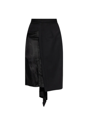 VETEMENTS asymmetric drape-panel skirt - Black