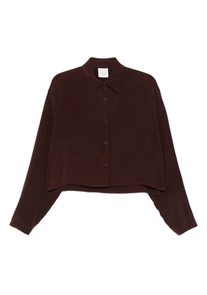 Alysi button-front cropped shirt - Red
