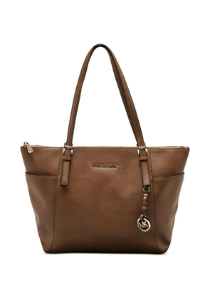 Michael Michael Kors Jet Set leather tote bag - Brown
