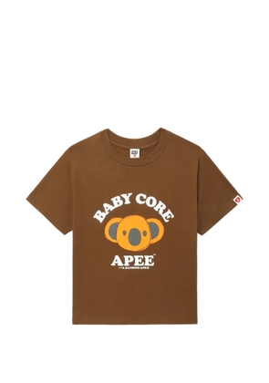 A BATHING APE® graphic print T-shirt - Brown
