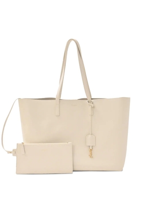 Saint Laurent Pre-Owned East West leather tote bag - White