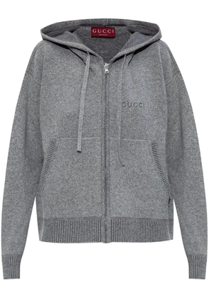 Gucci logo zip-up sweatshirt - Grey