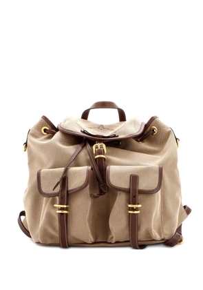 Prada Pre-Owned Logo Canvas backpack - Brown