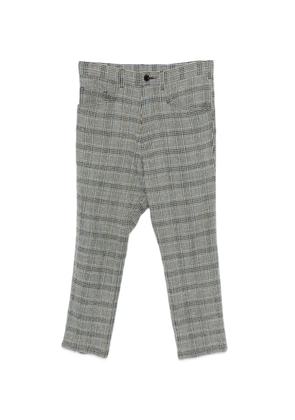 Yohji Yamamoto Pre-Owned tartan trousers - Grey