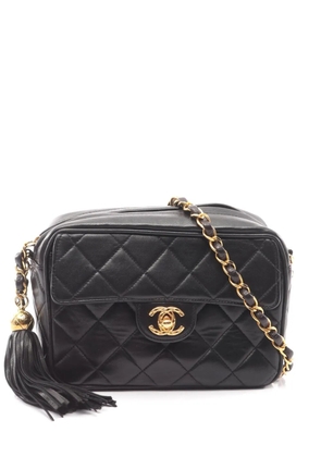 CHANEL Pre-Owned 1994-1996 CC Quilted Lambskin Camera Bag crossbody bag - Black