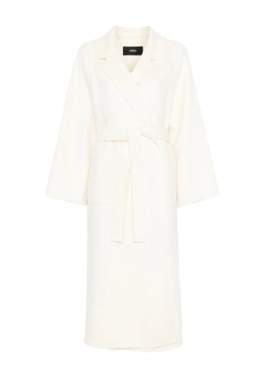 Arma belted wrap coat - White