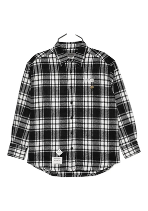 Musium Div. patchwork plaid shirt - Black