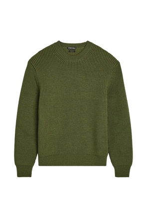 TOM FORD ribbed-knit crew-neck sweater - Green