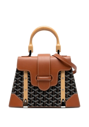 Goyard Pre-Owned 2017 Goyardine Saigon Structured PM satchel - Black