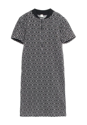 Hermès Pre-Owned 2010s half-zip patterned dress - Black
