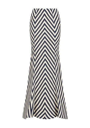 Rosie Assoulin herringbone-patterned fishtail skirt - Grey
