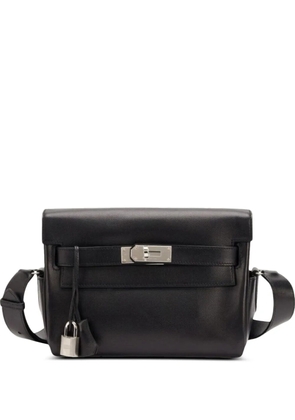 Hermès Pre-Owned Kelly Messenger Swift-leather palladium-hardware messenger bag - Black