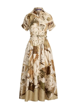 Ralph Lauren Purple Label print belted shirt dress - Brown