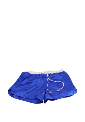 Balmain Pre-Owned silk waistband shorts - Blue