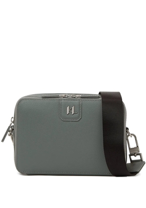 Karl Lagerfeld monogram leather messenger bag - Green