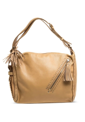 Jimmy Choo Pre-Owned Lily Tassel leather shoulder bag - Neutrals