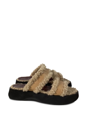 STAUD Siesta leather sandals - Brown