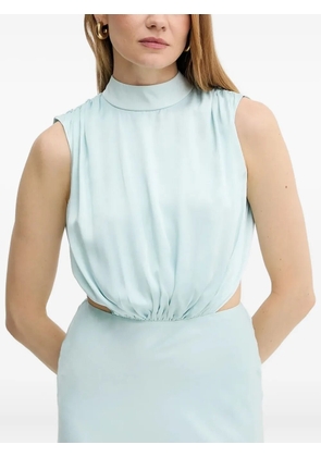 Bardot Delphine high-neck cut-out dress - Blue
