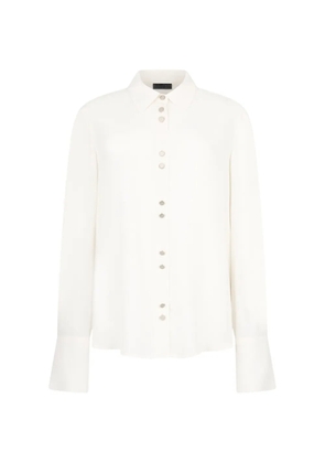 LIU JO logo button cuff shirt - Neutrals