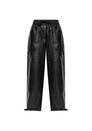 Jil Sander drawstrings leather trousers - Black